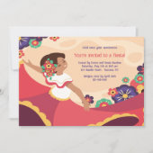 Invitation de Fiesta, danseuse folklorique mexicai (Devant)