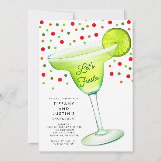 Invitation de Fiesta Engagement Party (Devant)