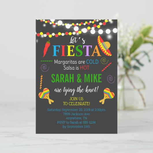 Invitation de Fiesta Engagement Party (Debout devant)