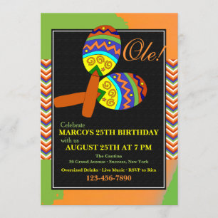 Invitation de Fiesta Maracas