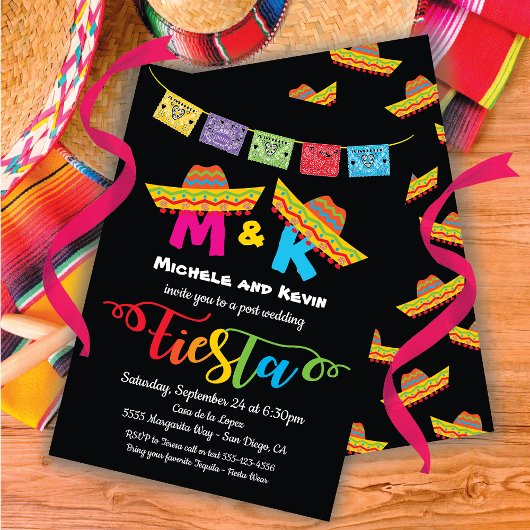 Invitation de Fiesta Post Mariage mexicaine