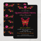 Invitation de Fiesta Quinceañera (Devant / Derrière)