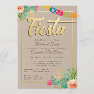 Invitation de Fiesta Retirement Party