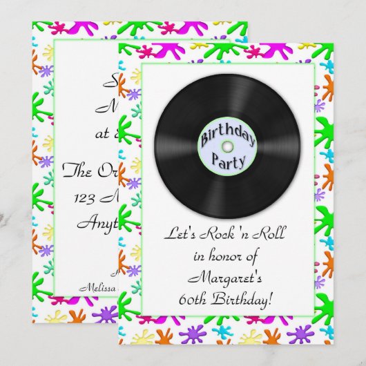 Invitation de FiftiesThemed (Devant / Derrière)