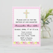 Invitation de fille au baptême (Debout devant)