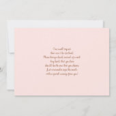 Invitation de fille Baby shower à l'ours mignon (Dos)