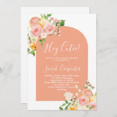 Invitation de fille Baby shower d'agrumes floraux (Devant / Derrière)