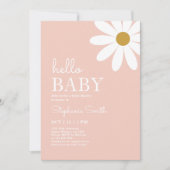 Invitation de fille Baby shower Daisy (Devant)