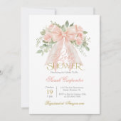 Invitation de fille Baby shower de la ceinture de  (Devant)