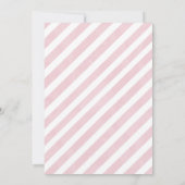 Invitation de fille Baby shower de la ceinture ros (Dos)