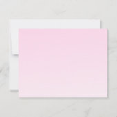 Invitation de fille Baby shower Pink Bumblebee (Dos)