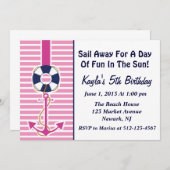 Invitation de fille d'Ancre (Devant / Derrière)