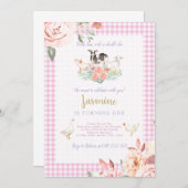 Invitation de fille d'anniversaire de Baryard de (Devant / Derrière)