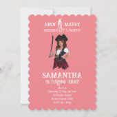 Invitation de fille d'anniversaire Pirate (Devant)