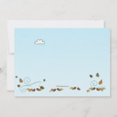 Invitation de fille de chute (Dos)