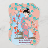 Invitation de fille de geisha et de fête (Devant / Derrière)