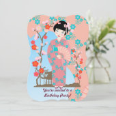 Invitation de fille de geisha et de fête (Debout devant)