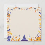 Invitation de fille de la fête d'Halloween (Dos)