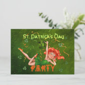 Invitation de fille de la fête shamrock - Personna (Debout devant)