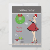 Invitation de Fille de Noël (Devant)