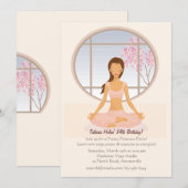 Invitation de fille de yoga (Devant / Derrière)