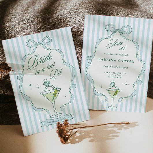 Invitation de Fille d'Honneur 'Bride in a Tini Bit