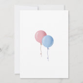 Invitation De Fille Ou De Garçon Ballons De Révéla (Dos)