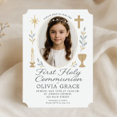 Invitation de fille pour la Première Communion en 