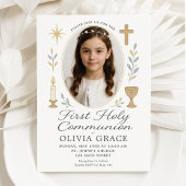 Invitation de fille pour la Première Communion en 
