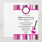 Invitation de fille Rocker 5x7 (Devant / Derrière)