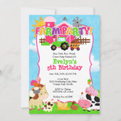 Invitation de filles à la ferme - Anniversaire de (Devant)