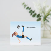 Invitation de filles au football pour une carte po (Debout devant)