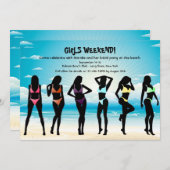 Invitation de filles bikini (Devant / Derrière)