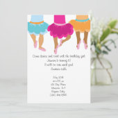 Invitation de filles d'Afro-américain de ballet (Debout devant)