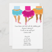 Invitation de filles d'Afro-américain de ballet (Devant / Derrière)