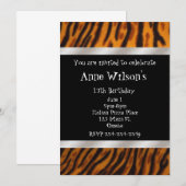 Invitation de filles d'argent et de tigres (Devant / Derrière)