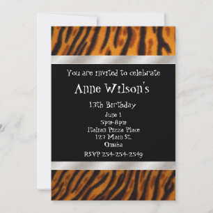 Invitation de filles d'argent et de tigres