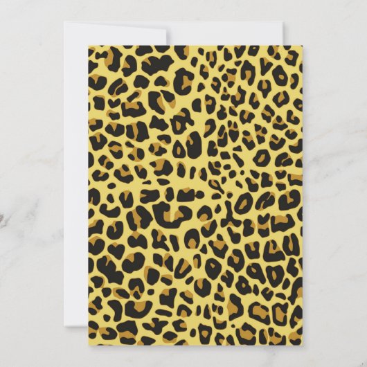 Invitation de filles d'impression de Jaguar (Dos)