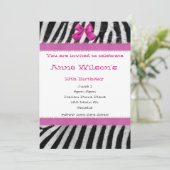 Invitation de filles roses et zèbres (Debout devant)