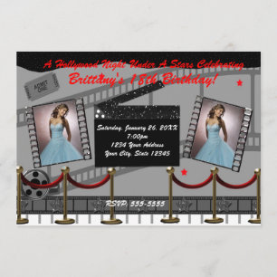 Invitation de film sur tapis rouge du Vieux Glamou