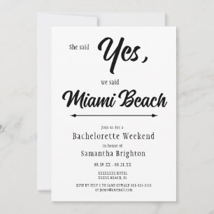 Invitation de fin de semaine minimaliste de bachel