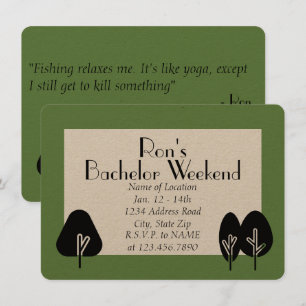 Invitation de fin de semaine personnalisée en plei