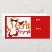 Invitation de fin de semaine pour filles (Devant / Derrière)