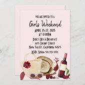 Invitation de fin de semaine pour filles Bachelore (Devant / Derrière)