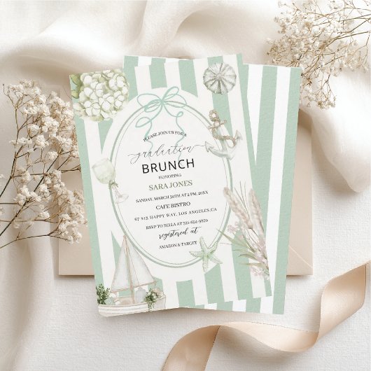 Invitation de fin d'études aux fleurs sauvages élé