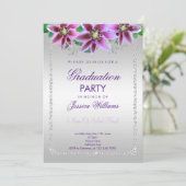 Invitation de fin d'études Classy Diamonds & Flowe (Debout devant)
