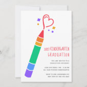 Invitation de fin d'études Crayon Kindergarten 202 (Devant)