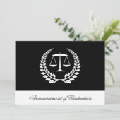 Invitation de fin d'études de droit Black/White La (Debout devant)