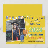 Invitation de fin d'études de maternelle avec phot (Devant / Derrière)