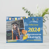 Invitation de fin d'études de maternelle avec phot (Debout devant)